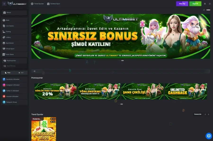 Ultimabet ekran görüntüsü